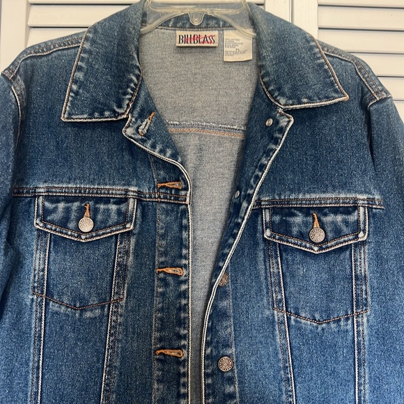 Bill Blass Vintage Dark Blue Denim Jeans PL Women’s Jacket - Picture 4 of 4